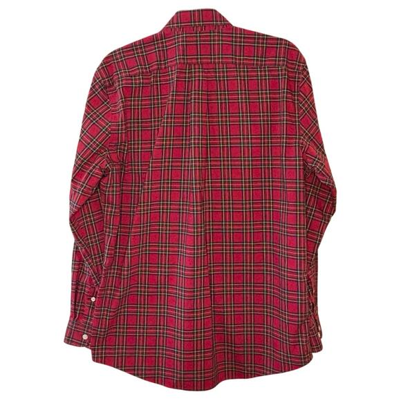 L.L.Bean Wrinkle Free Slightly Fitted Button Down Shirt Men's M | Red | EUC - Picture 2 of 12